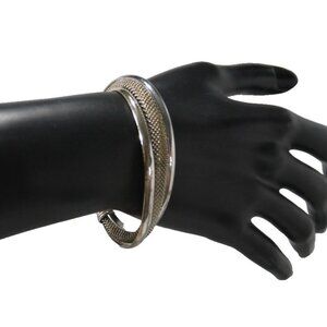 Vintage stamped 925 silver and silver plate cuff bracelet 26.01g HAS SOME DAMAGE